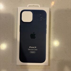 New Apple iPhone 14 Silicone Case MagSafe-Storm Blue
